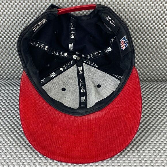 NFL New Era Atlanta Falcons Hat Cap Mens One Size Black Red Logo Snap Back - Picture 8 of 10